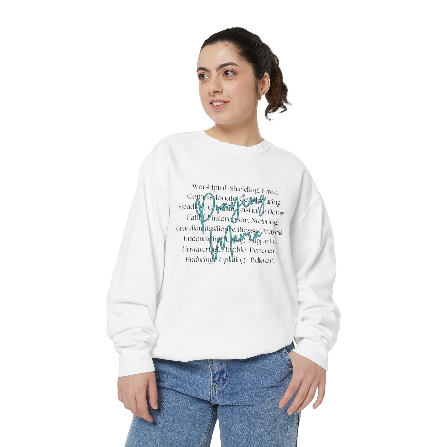 COMFORT COLORS - Peace Script Sweatshirt — Inspirational 'Peace' Typography Crewneck