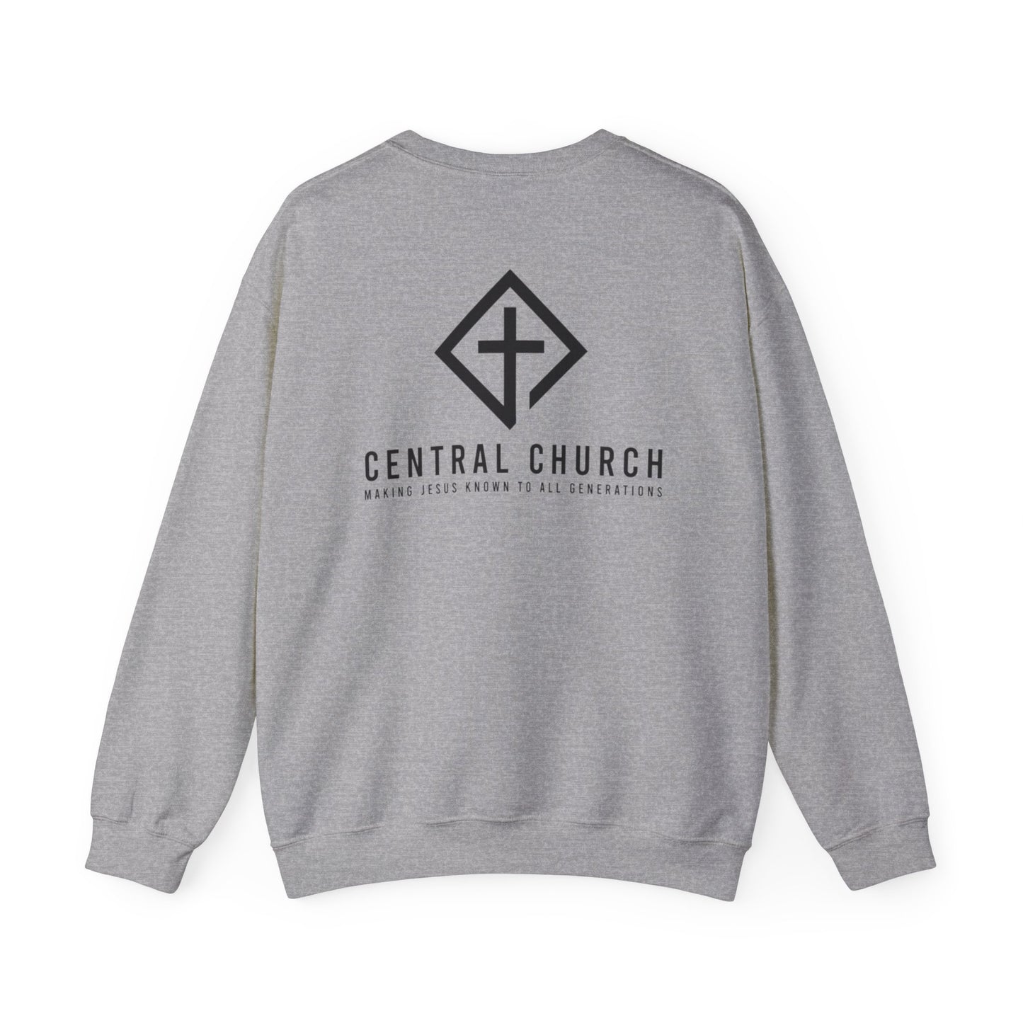 CENTRAL BAPTIST BLACK FONT ADULT SWEATSHIRT