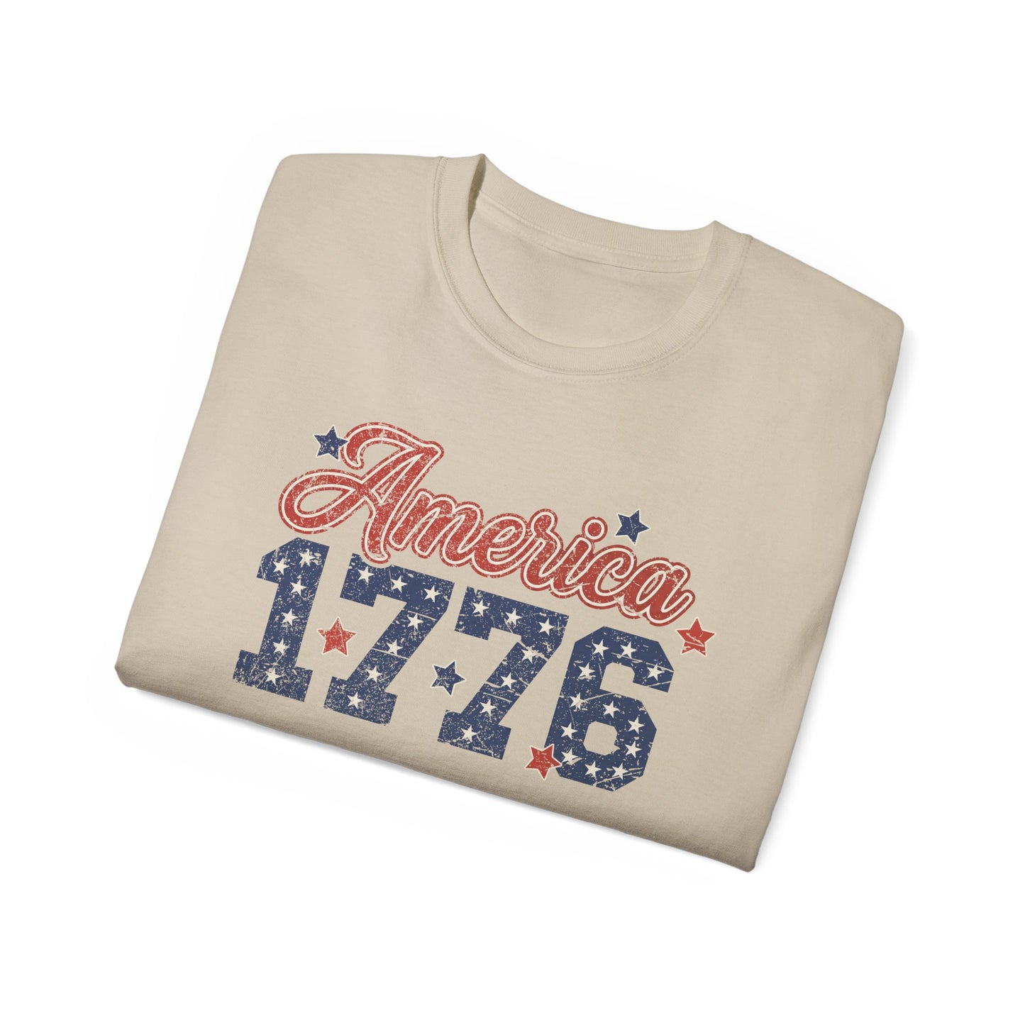 America 1776 Patriotic T-Shirt — Fourth of July USA Stars & Stripes Tee