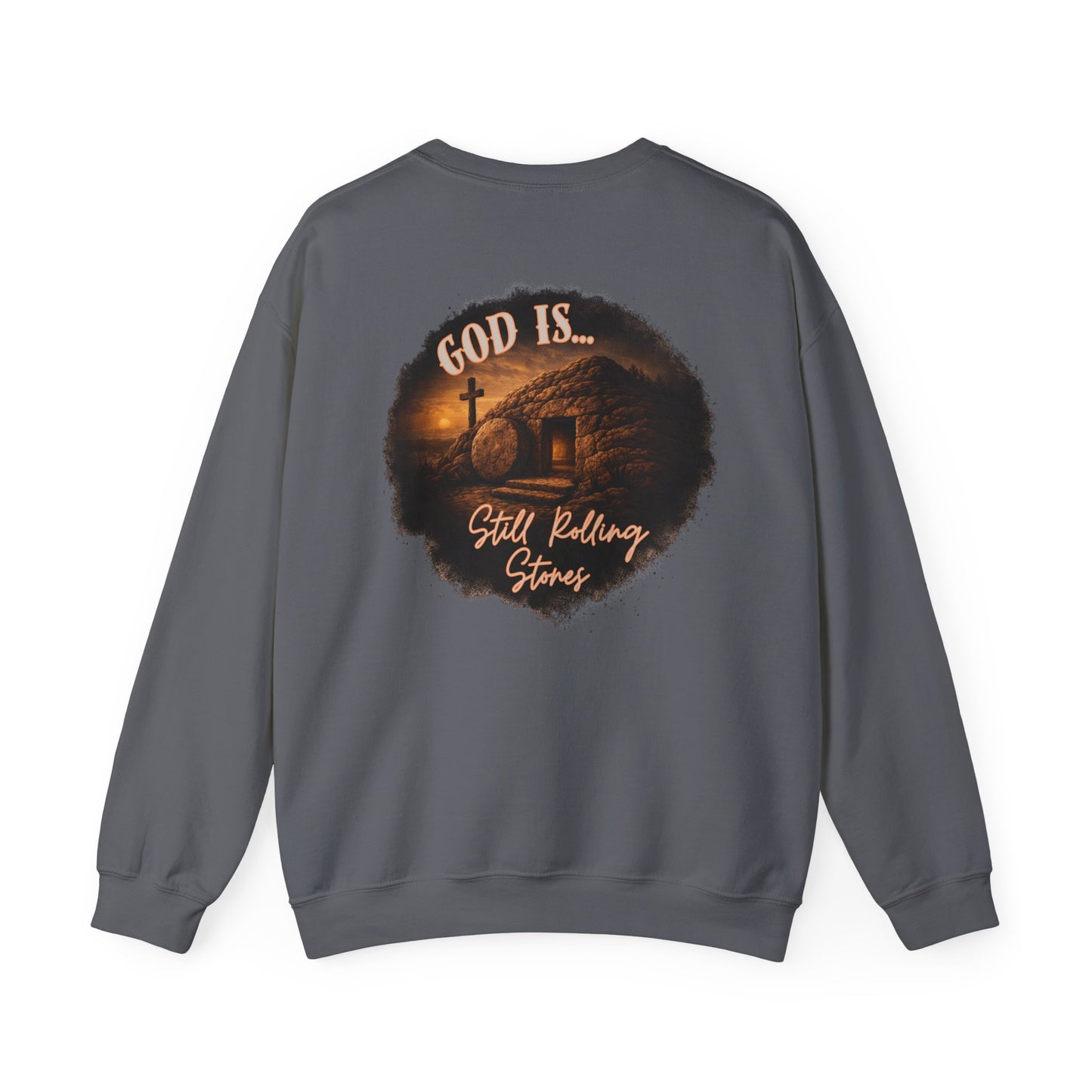 GOD IS STILL ROLLING STONES ADULT SWEATSHIRT
