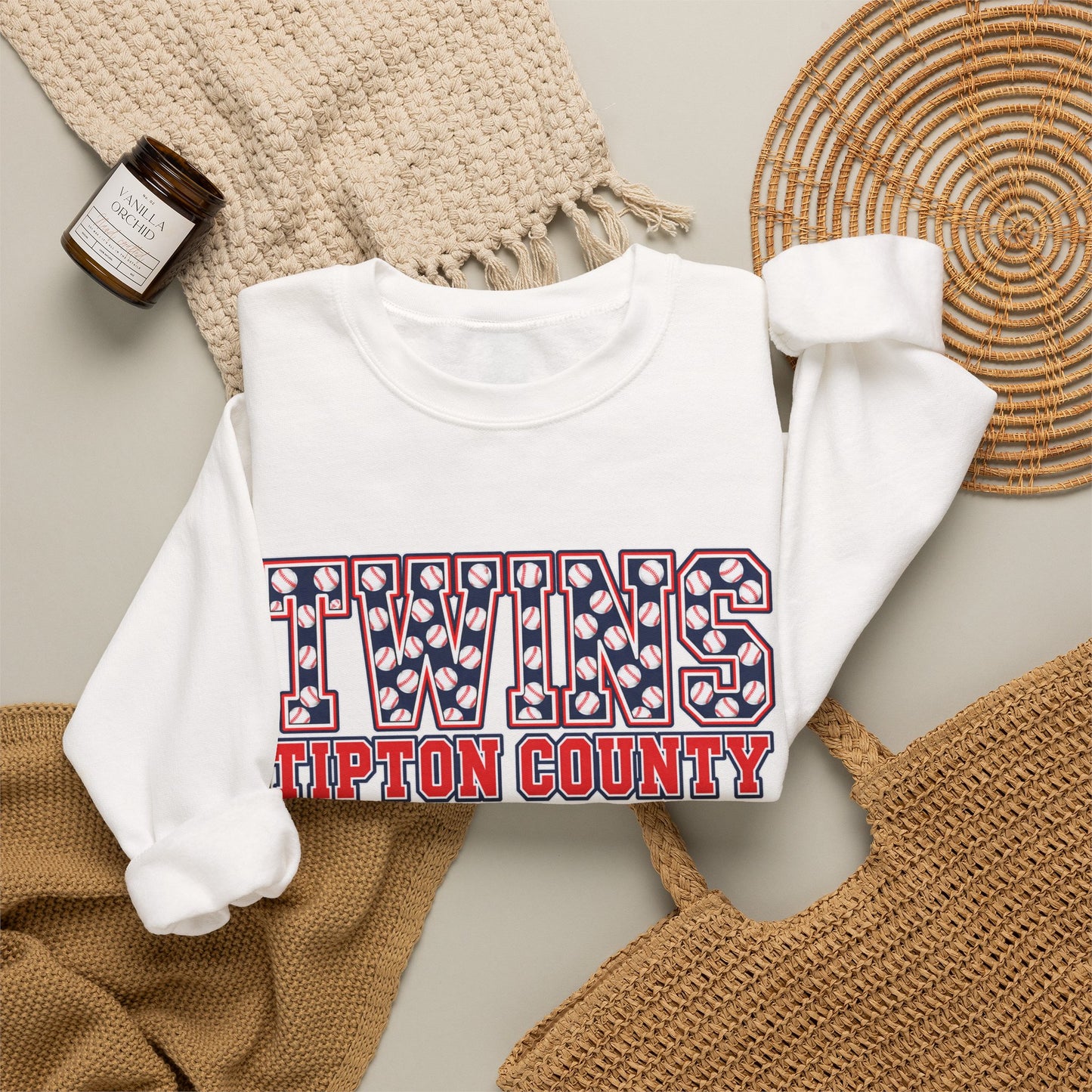 GILDAN - Twins Tipton County Crewneck Sweatshirt — Retro Collegiate Sports Pullover
