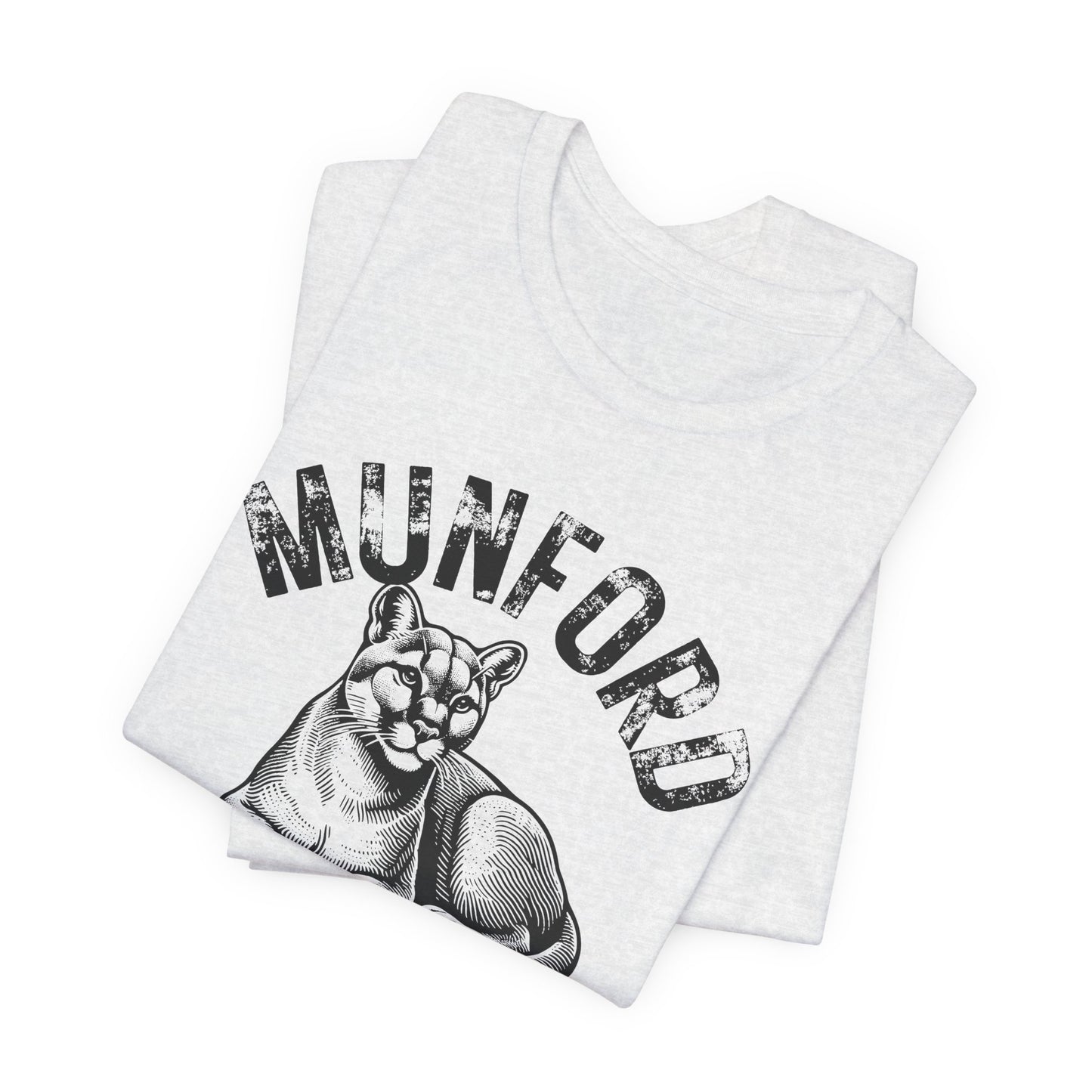 BELLA CANVAS - Munford Cougars T-Shirt — Vintage Cougar Mascot School Spirit Tee