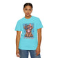 COMFORT COLORS - All American Girl T-Shirt — Patriotic Cow Pup Graphic Tee