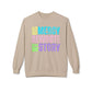 Crewneck Sweatshirt "His Mercy Rewrote My Story" — Inspirational Christian Graphic Pullover