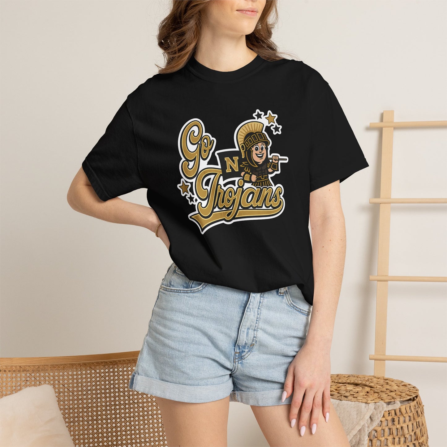 ** SPECIAL ORDER - RHONDA FREEMAN ** Go Trojans T-Shirt — Vintage Mascot College Tee