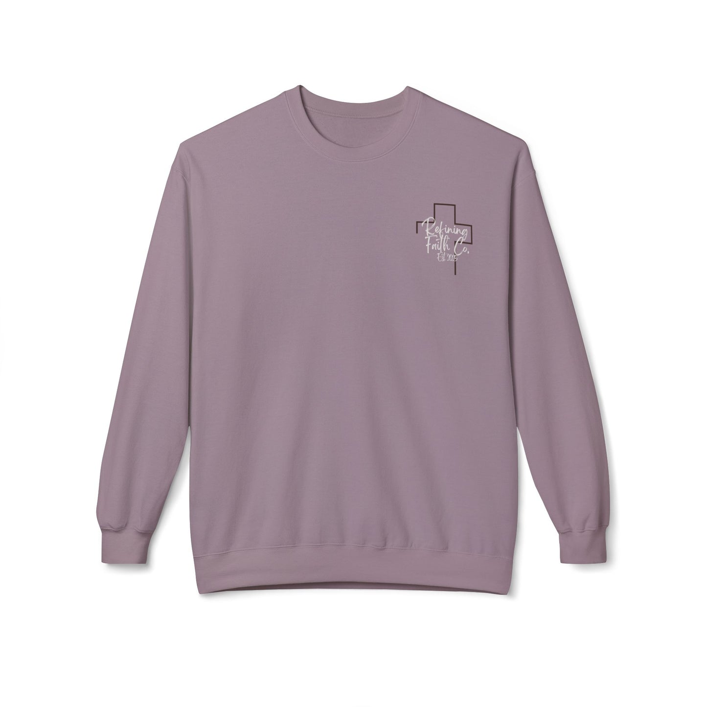 Christian Sweatshirt — Jesus Carrying Cross Crewneck (Faith Over Fear)