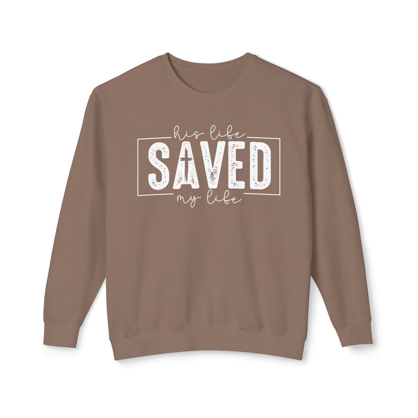 COMFORT COLORS - Saved By Grace Sweatshirt — Christian Inspirational Crewneck