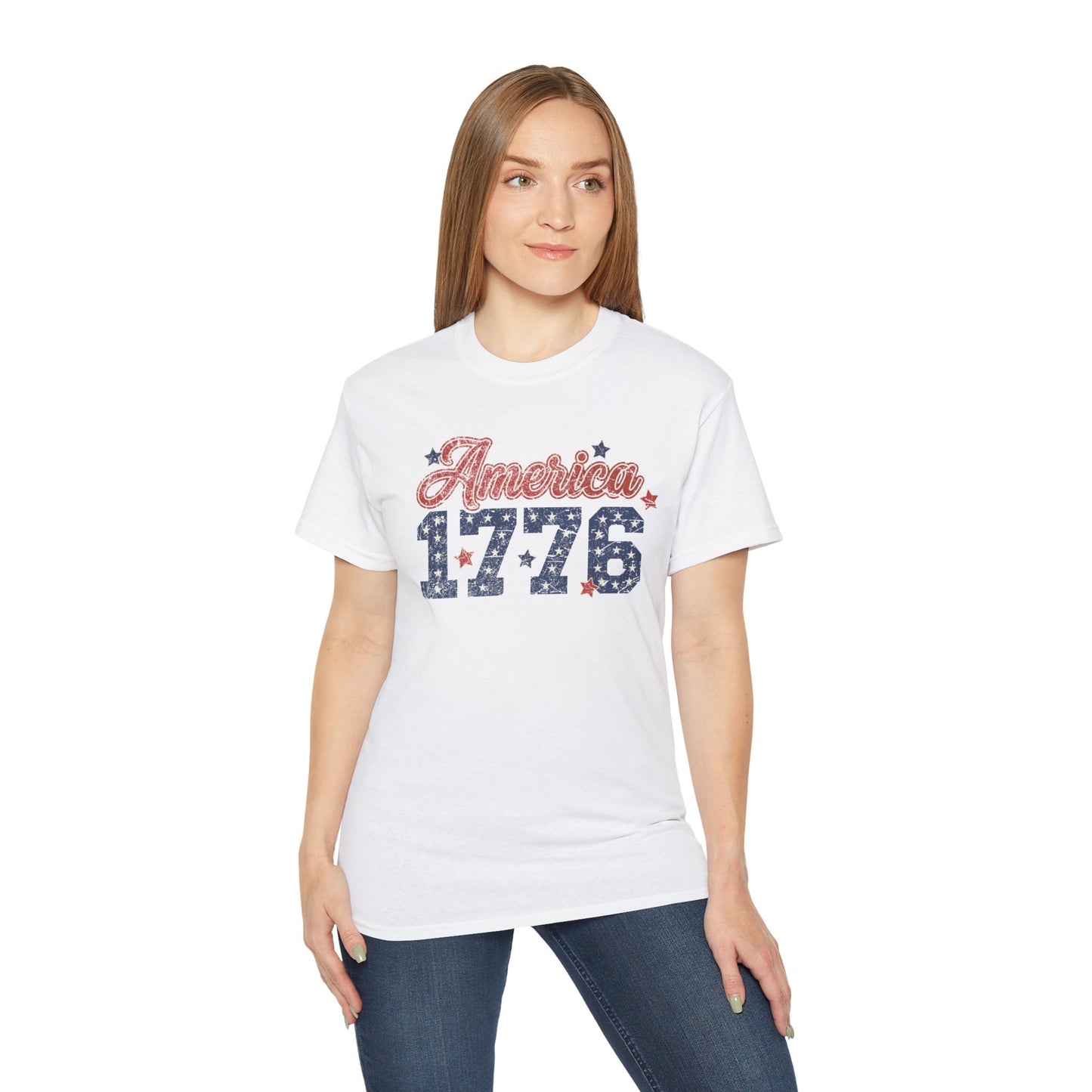 America 1776 Patriotic T-Shirt — Fourth of July USA Stars & Stripes Tee