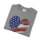 COMFORT COLORS - Patriotic Leopard Flag Heart T-Shirt — American Flag Heart Graphic Tee