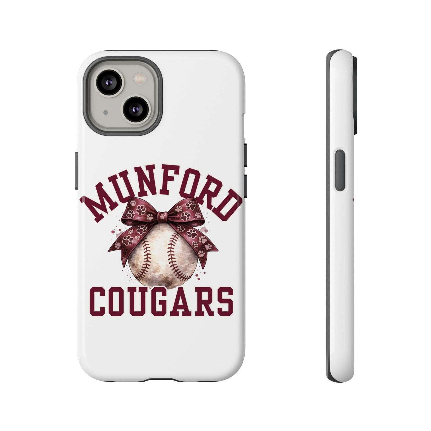 *** NEED TO PERSONALIZE THIS ? - DO NOT PURCHASE THIS ITEM - EMAIL ME @REFININGFAITHCOMPANY@GMAIL.COM - Munford Cougars Baseball Phone Case - Tough Cases Sports Team Phone Cover