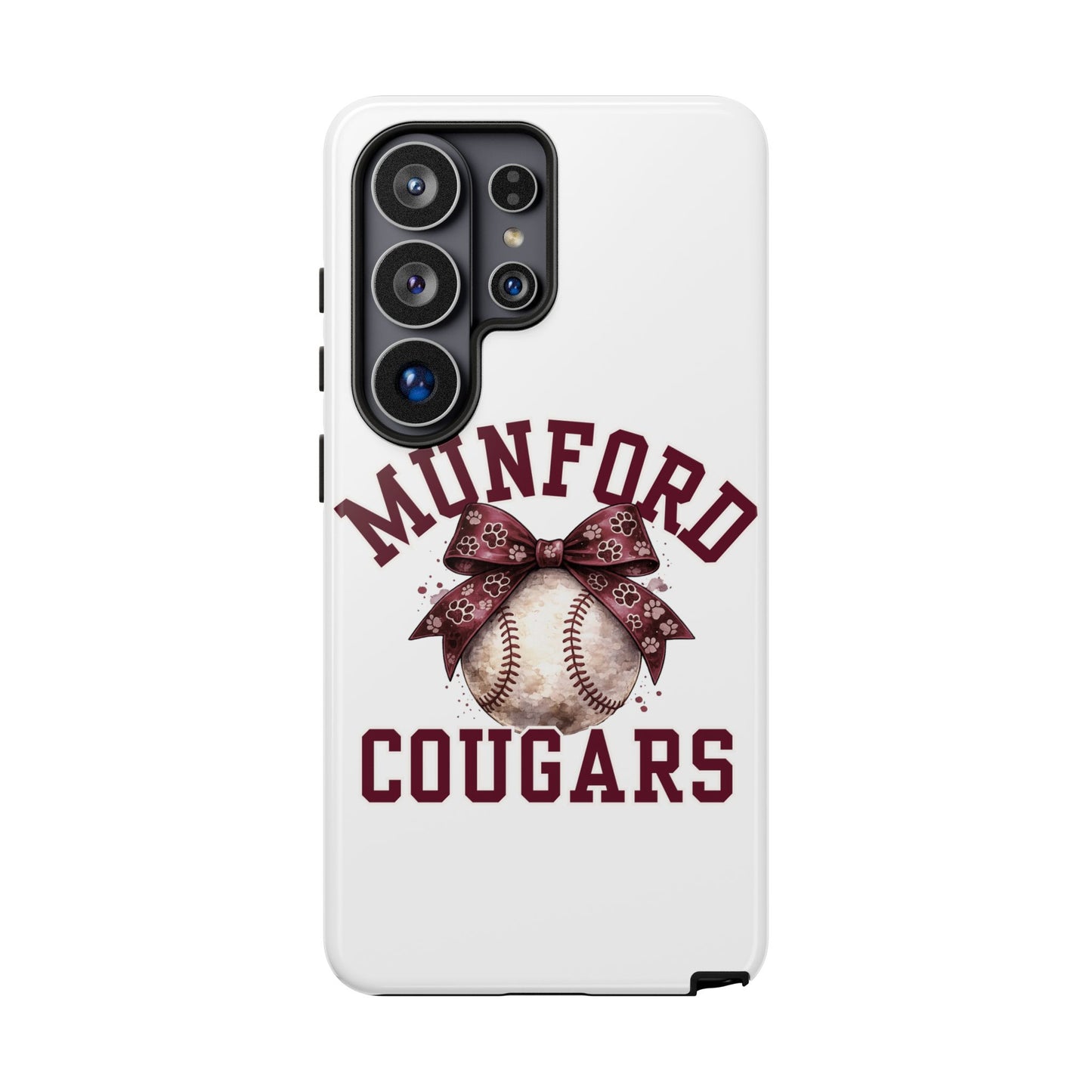*** NEED TO PERSONALIZE THIS ? - DO NOT PURCHASE THIS ITEM - EMAIL ME @REFININGFAITHCOMPANY@GMAIL.COM - Munford Cougars Baseball Phone Case - Tough Cases Sports Team Phone Cover