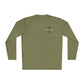 Christian Shield & Swords Long Sleeve Tee — "Get Down on Your Knees" Faith Graphic