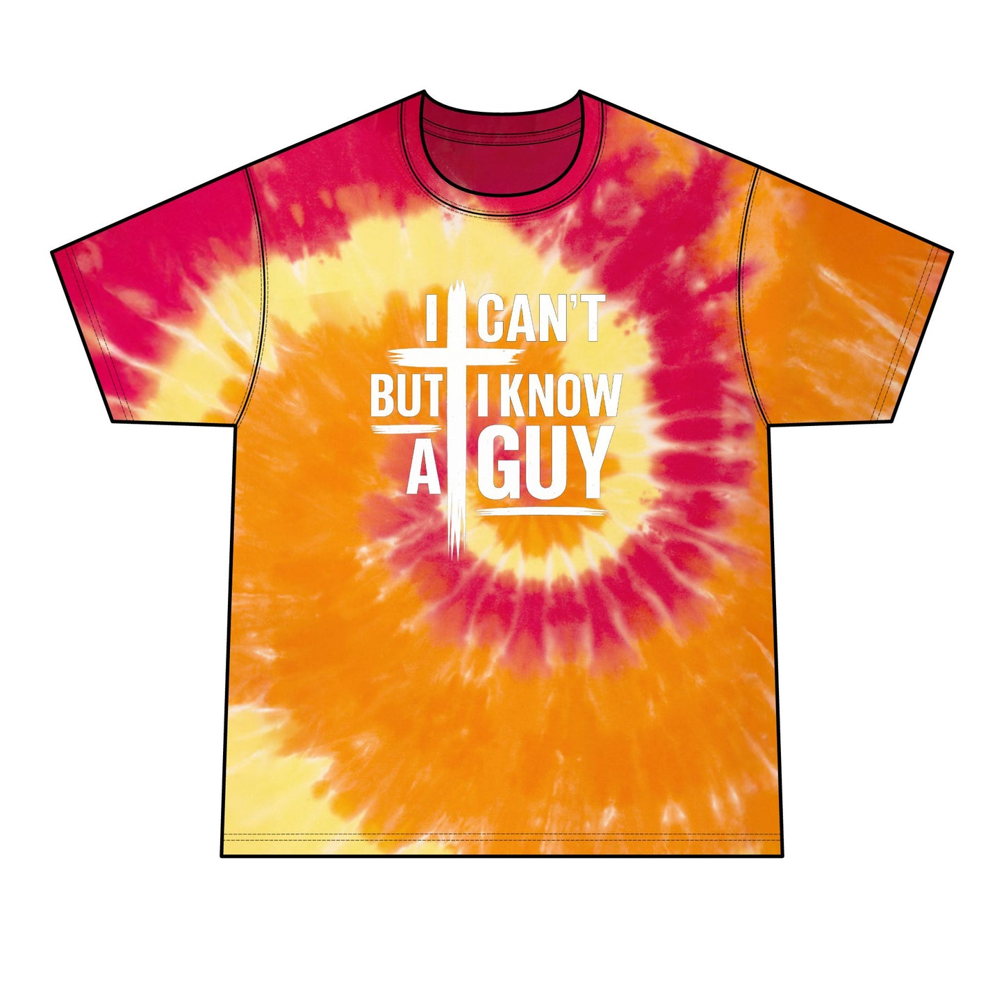 I Can't But I Know A Guy Tie-Dye Tee — Men's Graphic Casual Shirt
