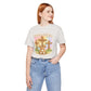 BELLA  CANVAS - Easter Bunny Kneeling at Crosses T‑Shirt — Christian Easter Faith Tee