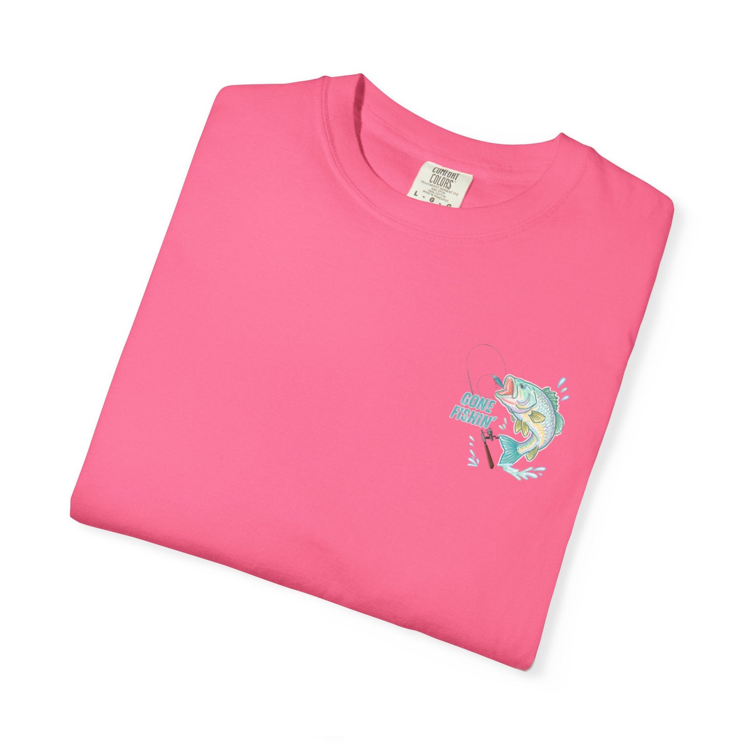 COMFORT COLORS - Catch me at the lake 2 side design tee