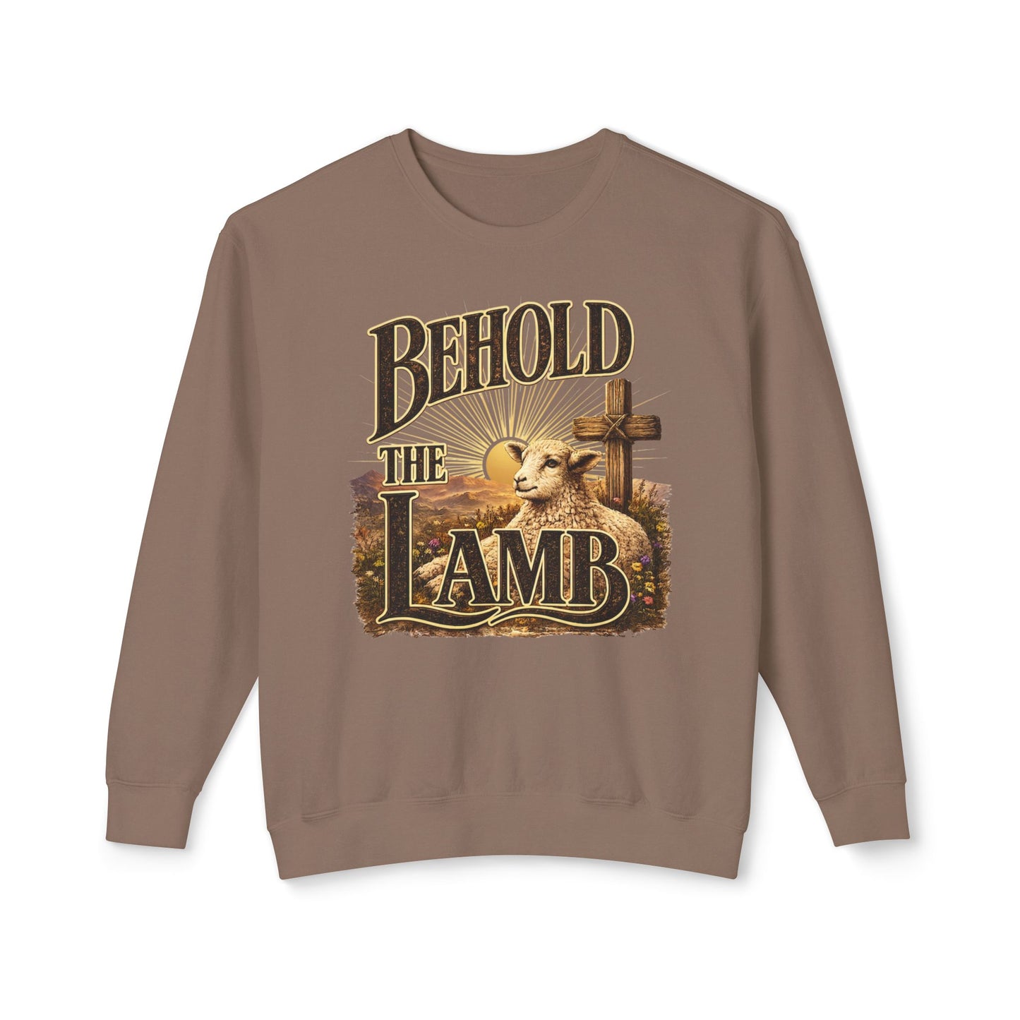COMFORT COLORS - Behold the Lamb Sweatshirt — Christian Easter Crewneck