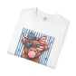 COMFORT COLORS - All American Girl T-Shirt — Patriotic Cow Pup Graphic Tee