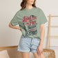 COMFORT COLORS - Land of the Free Because of the Brave T-Shirt — Patriotic Statue of Liberty Graphic Tee