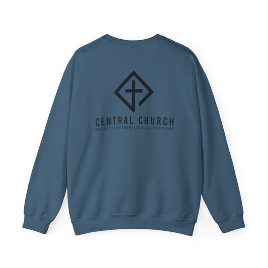 CENTRAL BAPTIST BLACK FONT ADULT SWEATSHIRT