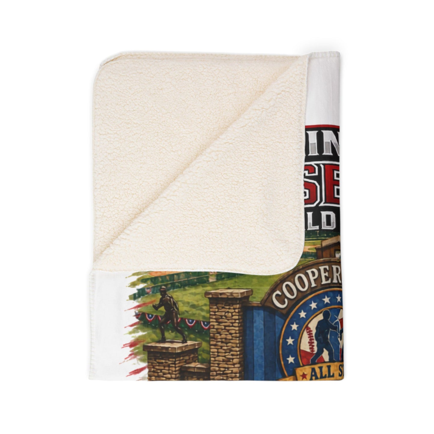 Arlington Arsenal World Series Sherpa Fleece Blanket — Cooperstown All-Star Team Throw
