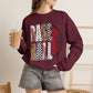 GILDAN - Baseball Leopard Print Crewneck Sweatshirt