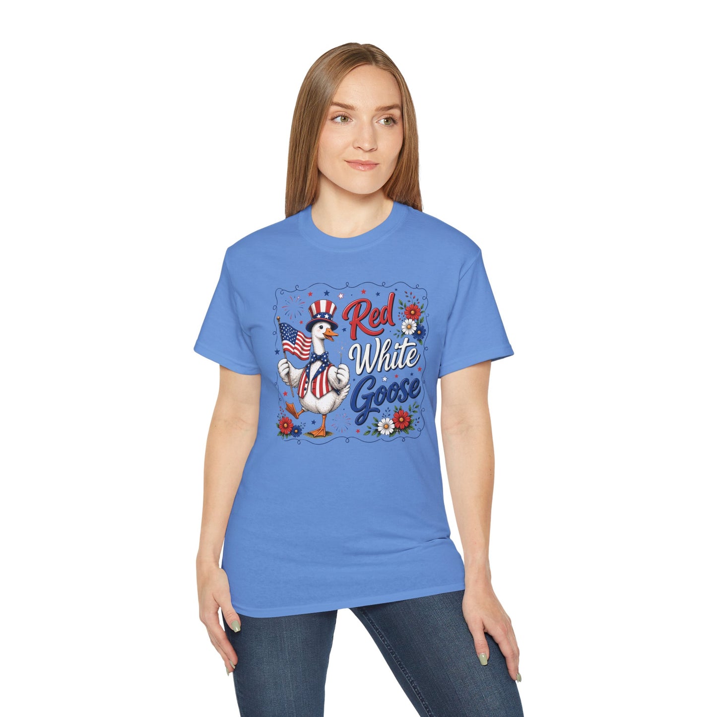 Patriotic "Red White Goose" Tee