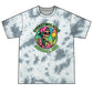 Overstimulated Softball Mom Tie-Dye Tee — Neon Crystal Green
