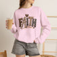 GILDAN - Faith Leopard Print Crewneck Sweatshirt