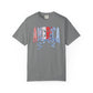 COMFORT COLORS  - America Graphic T-Shirt – Patriotic Red White Blue Tee with Ribbon