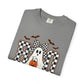 COMFORT COLORS - Boo Ghost Halloween T-Shirt — Checkered Pumpkin Trick-or-Treat Tee