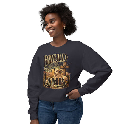 COMFORT COLORS - Behold the Lamb Sweatshirt — Christian Easter Crewneck