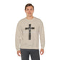 GET DOWN GOSPEL ADULT SWEATSHIRT GREEN CAMO CROSS