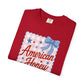 COMFORT COLORS - American Honey Graphic T-Shirt — Retro Patriotic Stars & Bows