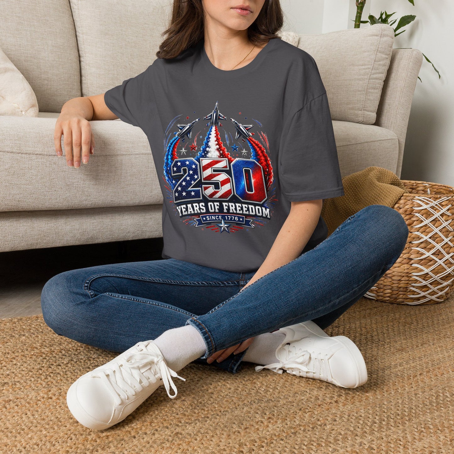 GILDAN - 250 Years of Freedom T-Shirt — Patriotic Jet Tribute