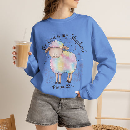 GILDAN - Psalm 23:1 Rainbow Lamb Sweatshirt