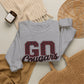 Crewneck Sweatshirt — "Go Cougars" Leopard Varsity School Spirit