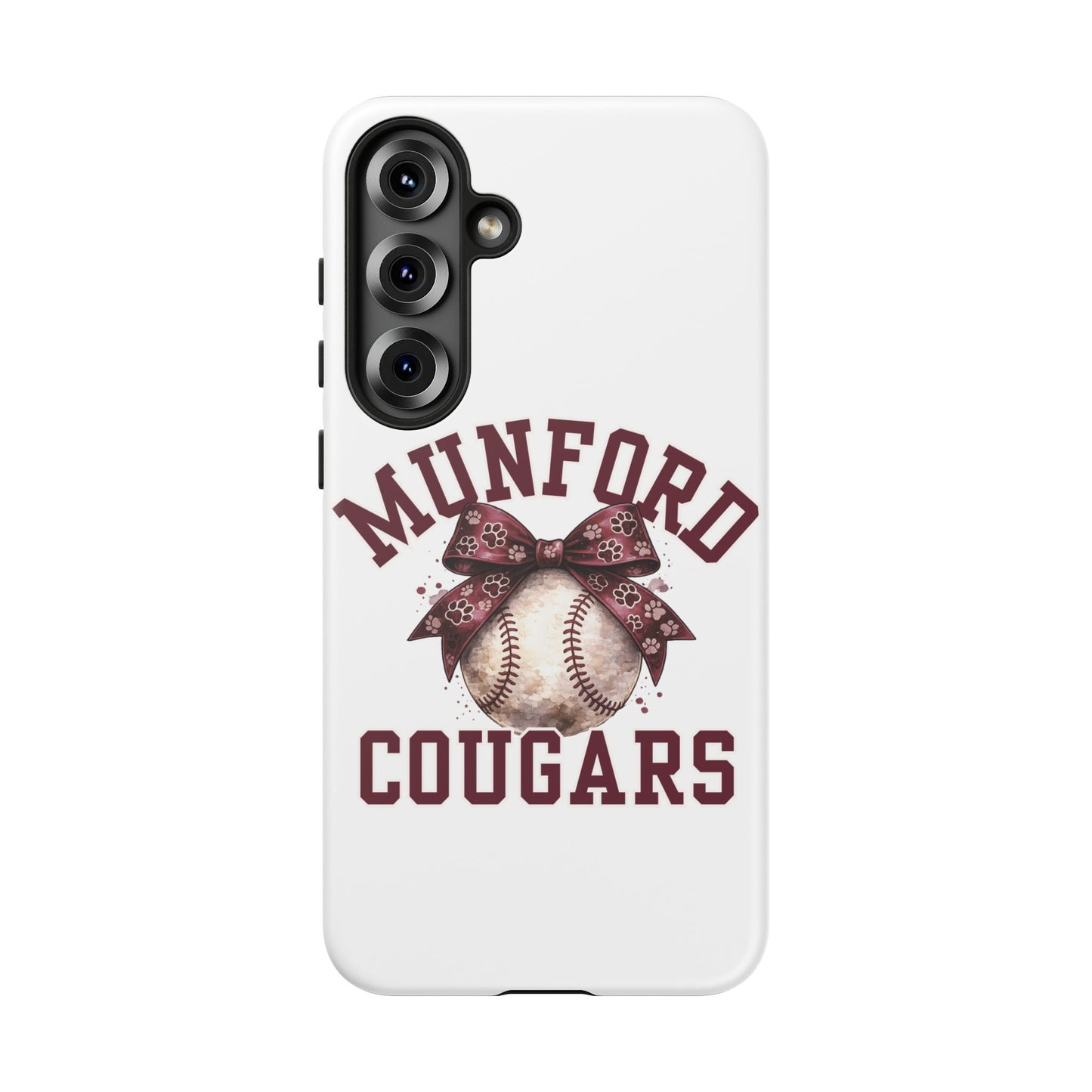 *** NEED TO PERSONALIZE THIS ? - DO NOT PURCHASE THIS ITEM - EMAIL ME @REFININGFAITHCOMPANY@GMAIL.COM - Munford Cougars Baseball Phone Case - Tough Cases Sports Team Phone Cover