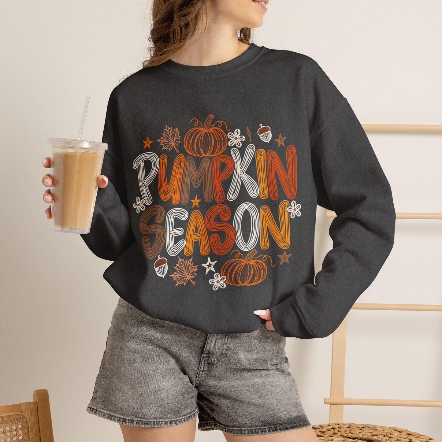 GILDAN - Pumpkin Season Fall Crewneck Sweatshirt