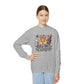 GILDAN - Youth Crewneck Sweatshirt — Cheerleader Tiger Mascot "Let's Go Cougars"