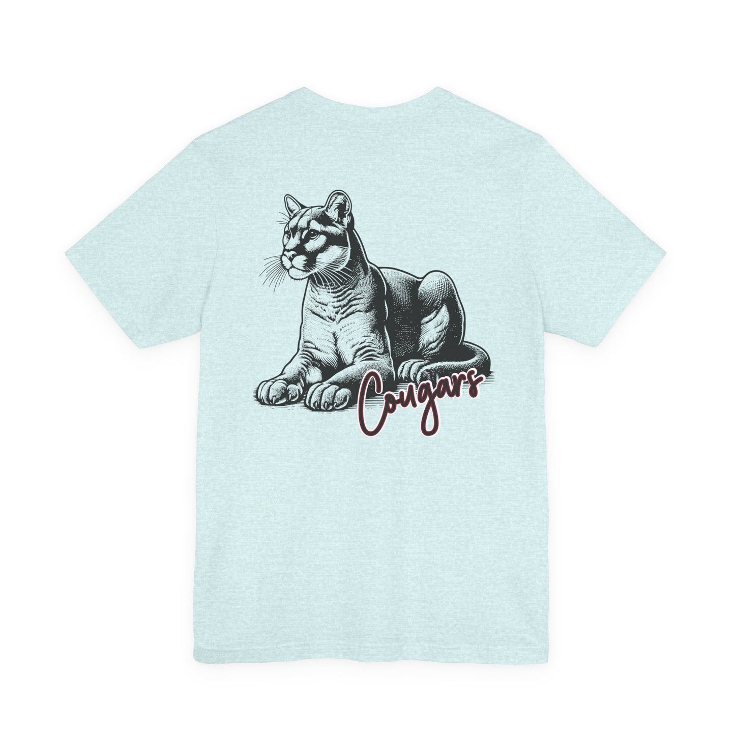 BELLA CANVAS - Cougars Vintage Mascot Tee — Retro Cougar Graphic Short Sleeve Shirt