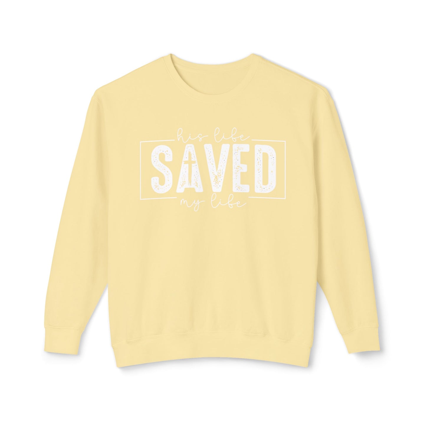 COMFORT COLORS - Saved By Grace Sweatshirt — Christian Inspirational Crewneck