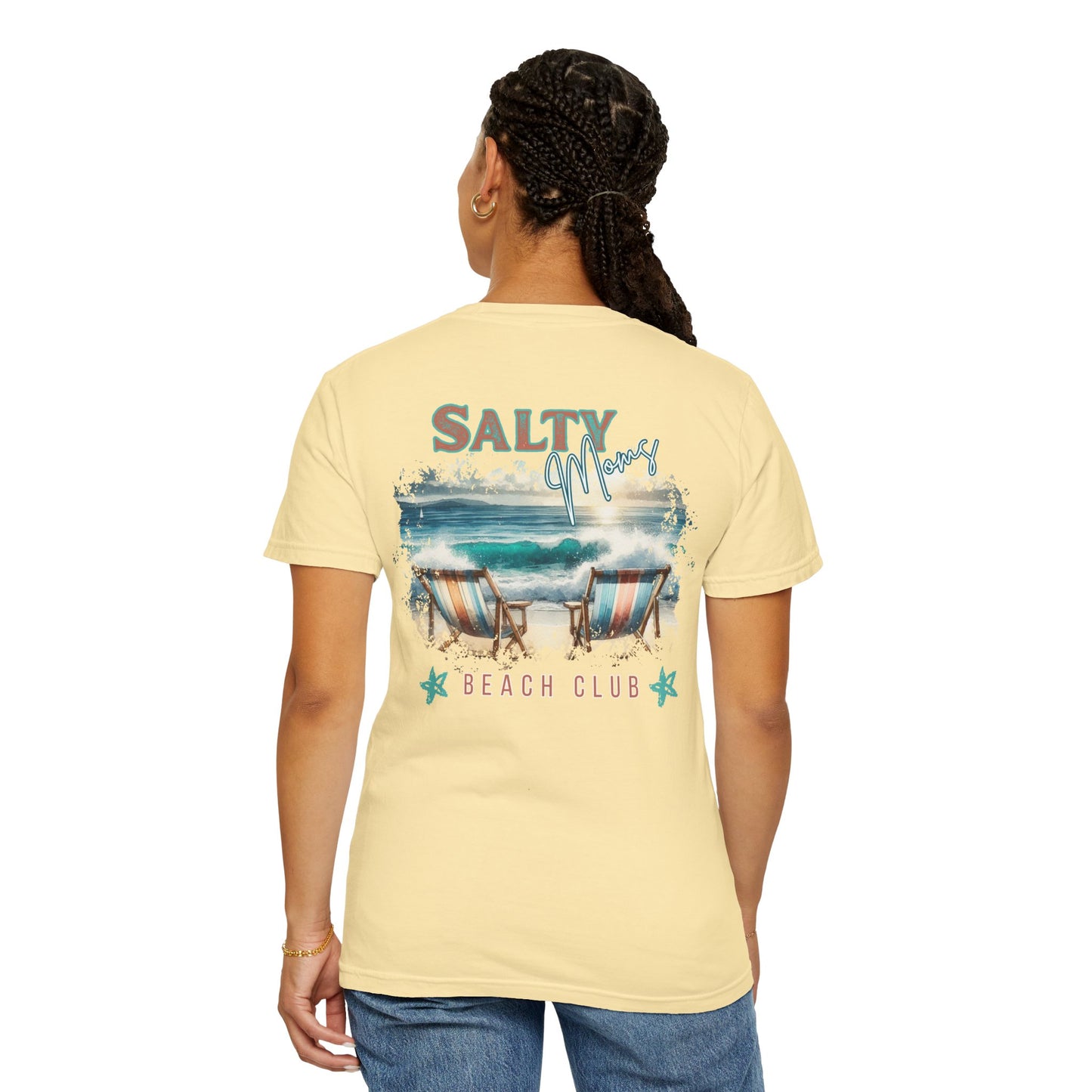COMFORT COLORS - Salty Vibes Beach Club T-Shirt — 'Salty Memory' Coastal Graphic Tee