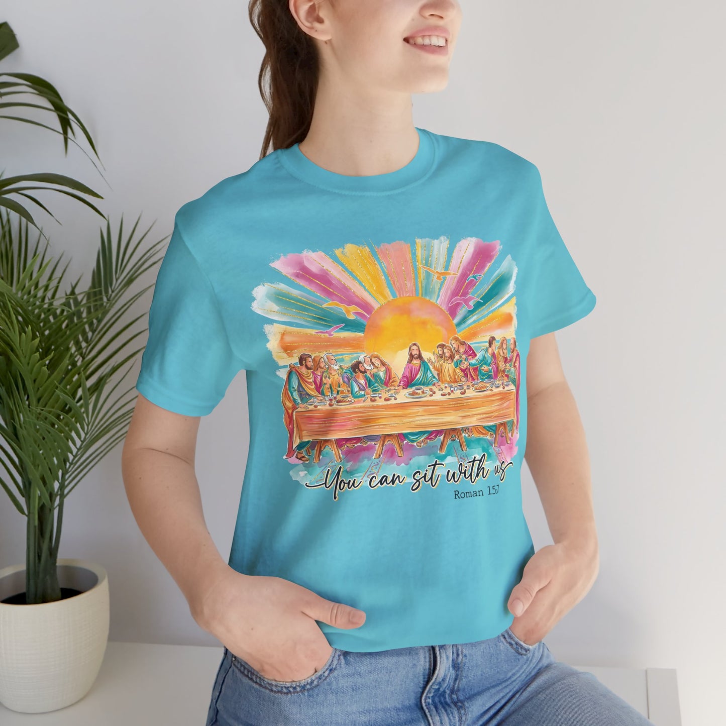 BELLA CANVAS -  The Last Supper Tee — "You can sit with us" Christian Graphic T-Shirt