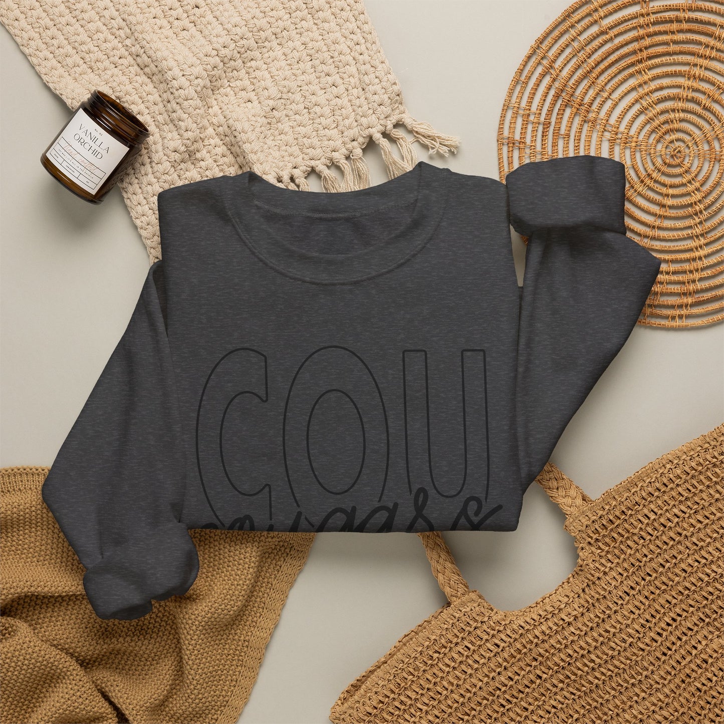 GILDAN -Cougars Script Crewneck Sweatshirt