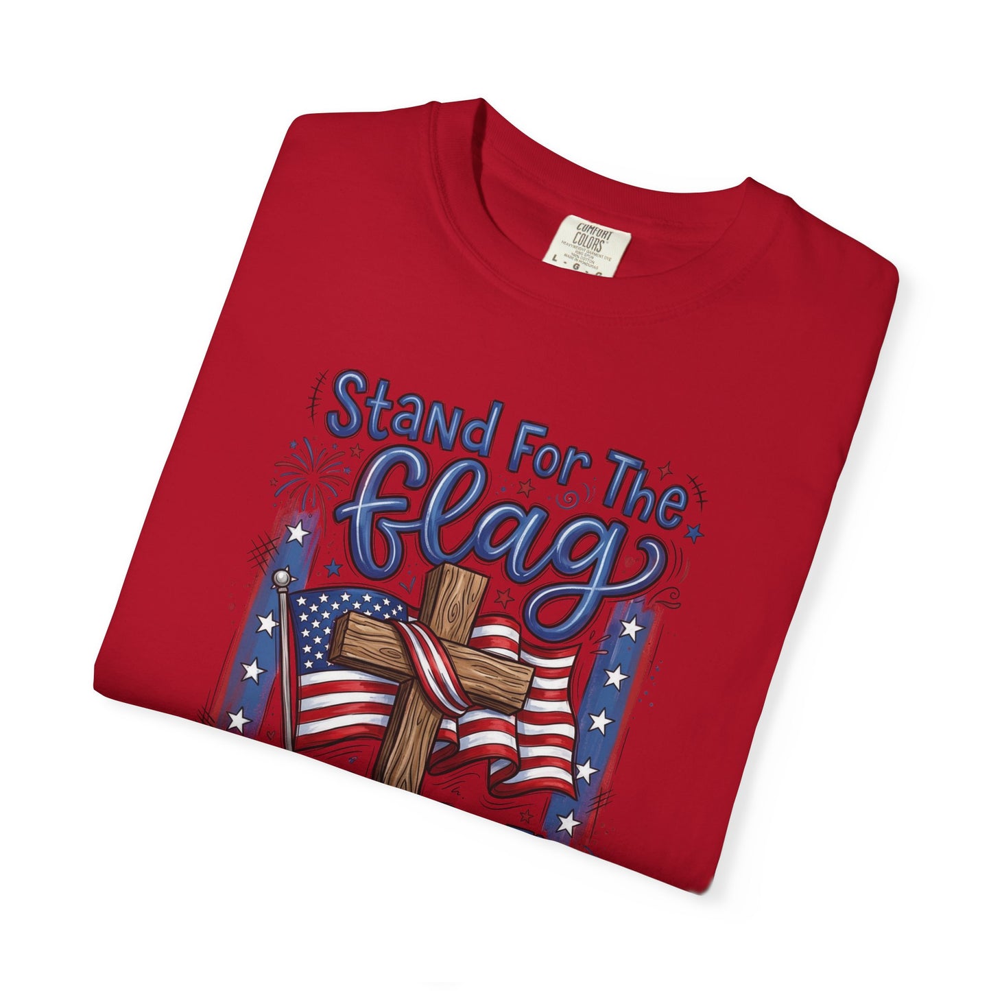 COFORT COLORS - Stand For The Flag Kneel For The Cross T-Shirt