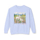 COMFORT COLORS - Shepherd Lamb Crewneck Sweatshirt — "Thou Wilt Keep Him in Perfect Peace" Floral Lamb Design