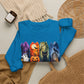 GILDAN - Spooky Season Halloween Crewneck Sweatshirt — Ghost, Jack-O'-Lantern & Black Cat Design