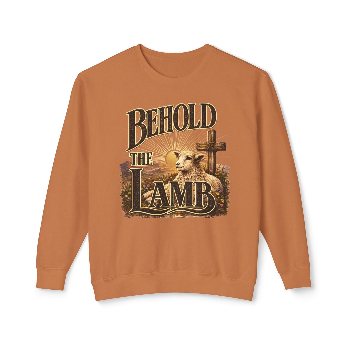 COMFORT COLORS - Behold the Lamb Sweatshirt — Christian Easter Crewneck