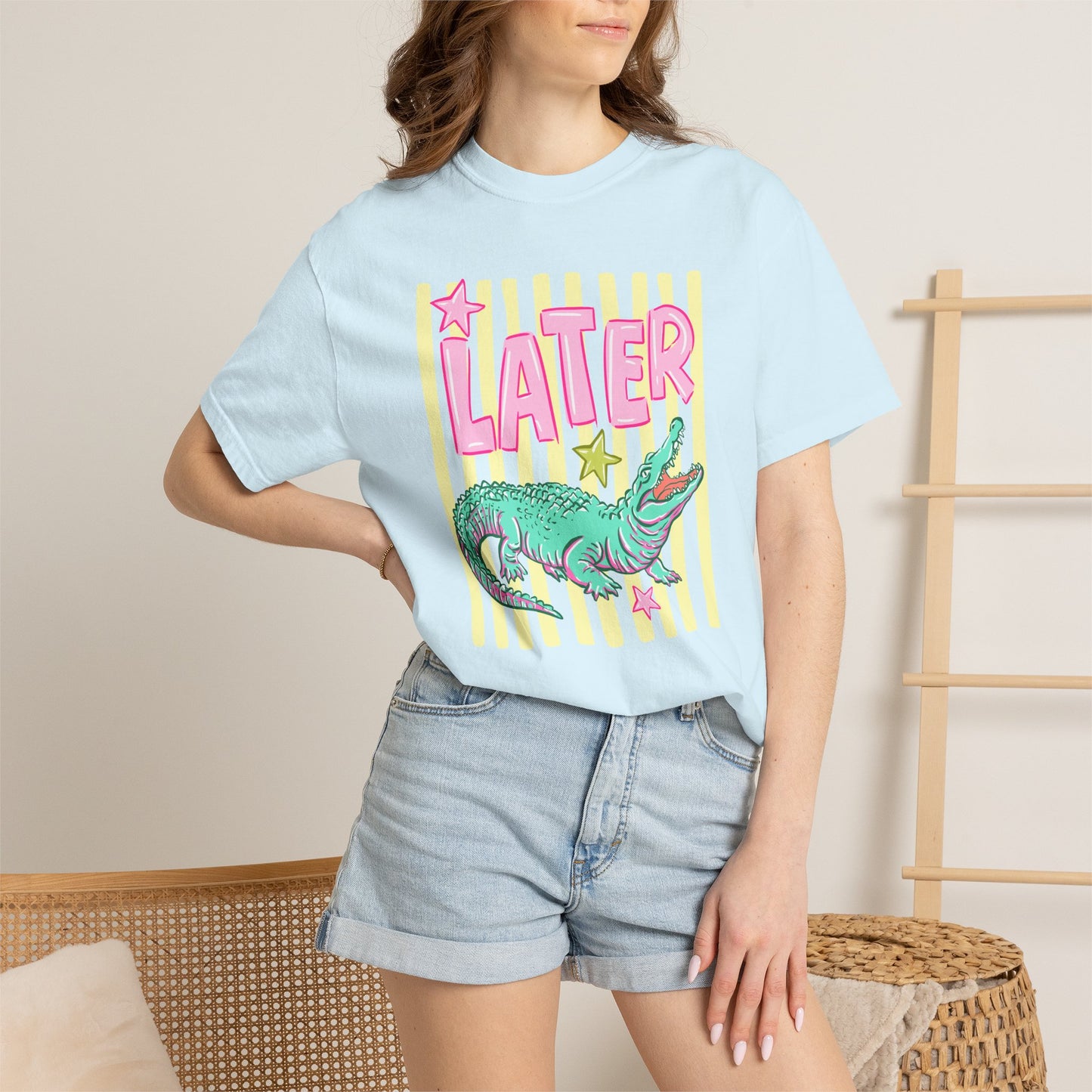Later Alligator Graphic T-Shirt — "Later" Front / "After While" Back