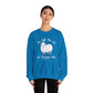 HE LEFT THE 99 WHITE FONT ADULT SWEATSHIRT
